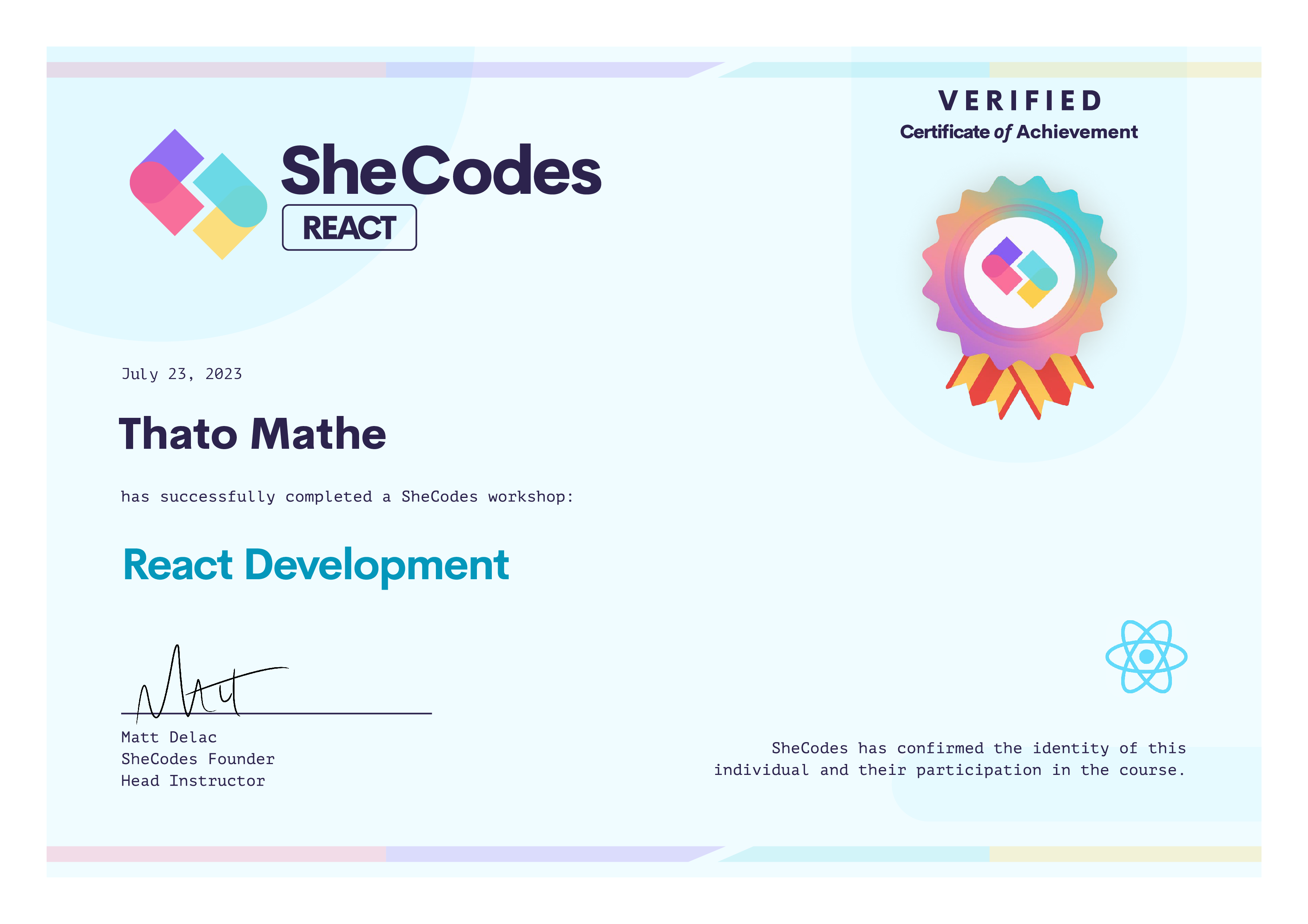 Certificate